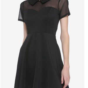 Collared Mesh Black Dress - Brand new - still has tag - great deal - hot topic